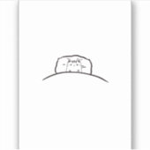 Kat sticker, Kat in bed sticker, sticker met kat (Voorkant)