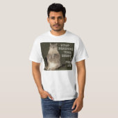 Kat "STOP LEZING SHIRT & VOEDER ME" Mannen T-shirt (Voorkant volledig)