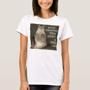 Kat "STOP LEZING SHIRT & VOEDING ME" Dames Tanktop