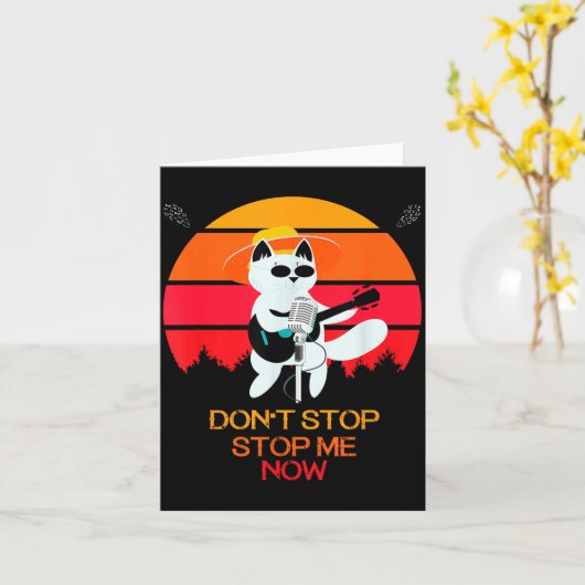 Kat Stop Me Nu Niet Kat Grappig  Kaart (Gele Bloem)