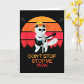 Kat Stop Me Nu Niet Kat Grappig  Kaart (Gele Bloem)