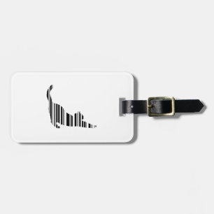 KAT STRAK BALKODE Huisdier Barcode Patroon Bagagelabel
