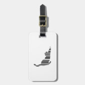 KAT STRAK BALKODE Huisdier Barcode Patroon Bagagelabel (Voorkant verticaal)