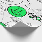 Kat-strand van Mikitiez meow Cadeaupapier (Hoek)