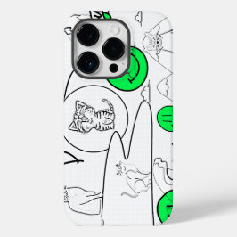 Kat-strand van Mikitiez meow Case-Mate iPhone 14 Pro Hoesje