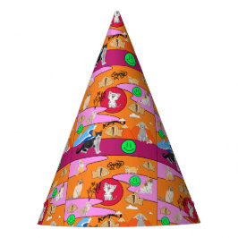 Kat-strand van Mikitiez meow Feesthoedjes