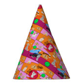 Kat-strand van Mikitiez meow Feesthoedjes (Rechts)