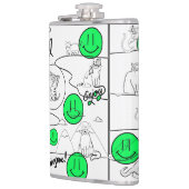 Kat-strand van Mikitiez meow Heupfles (Links)