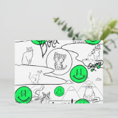 Kat-strand van Mikitiez meow Kaart (Staand voorkant)