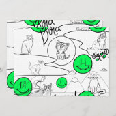 Kat-strand van Mikitiez meow Kaart (Voorkant / Achterkant)