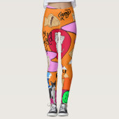 Kat-strand van Mikitiez meow Leggings (Voorkant)