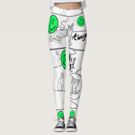 Kat-strand van Mikitiez meow Leggings