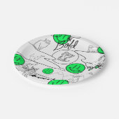 Kat-strand van Mikitiez meow Papieren Bordje (Gekanteld)