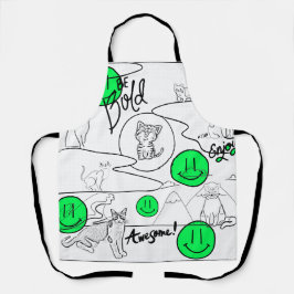 Kat-strand van Mikitiez meow Schort