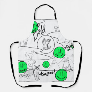 Kat-strand van Mikitiez meow Schort