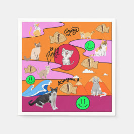 Kat-strand van Mikitiez meow Servet