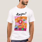 Kat-strand van Mikitiez meow T-shirt (Voorkant)