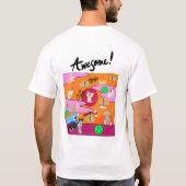 Kat-strand van Mikitiez meow T-shirt (Achterkant)