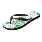 Kat-strand van Mikitiez meow Teenslippers (Schuin)