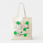 Kat-strand van Mikitiez meow Tote Bag (Achterkant)