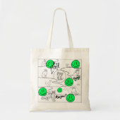 Kat-strand van Mikitiez meow Tote Bag (Voorkant)