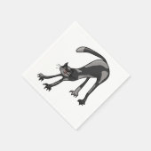 Kat stretching papier servetten (Hoek)