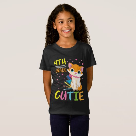 Kat Student Senior 4e Grade Cutie T-shirt (Voorkant volledig)