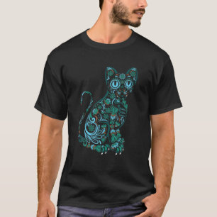 Kat Sugar Skull Earth Day Kitten Lover T-shirt