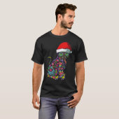 Kat Sugar Skull Santa Hat kerstpas X Mas Owner T-shirt (Voorkant volledig)