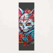 Kat Suiker Schedel Halloween, Dia de los Muertos Yogamat (Voorkant)