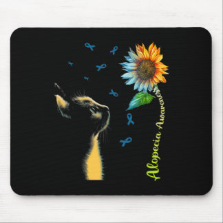 Kat Sunflower Alopecia Bewustzijn  Muismat