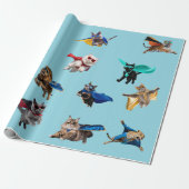 Kat Superhelden Cadeaupapier (Uitgerold)
