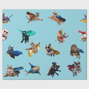 Kat Superhelden Cadeaupapier