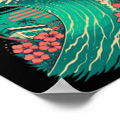 Kat surfen Japans _1 Poster (Hoek)