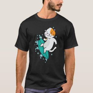 Kat surfen op Water Sport Hobby Pet T-shirt
