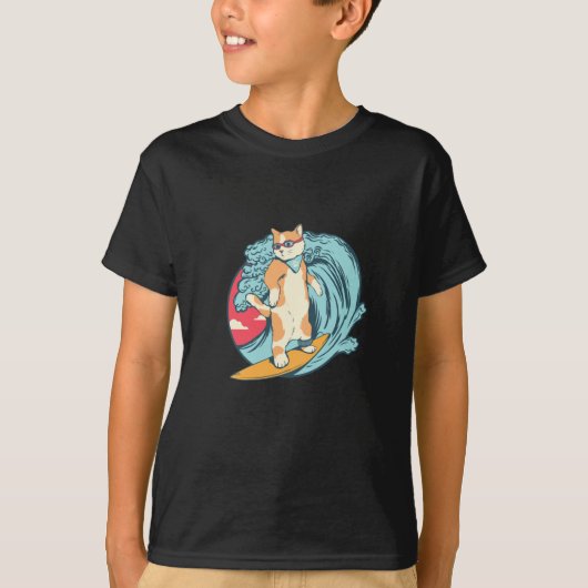 Kat Surfing T-shirt (Voorkant)