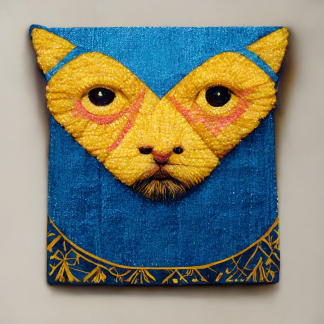 Kat surrealisme  Tapestry Ukraine-design Accent Kussen (Creator heeft geüpload)