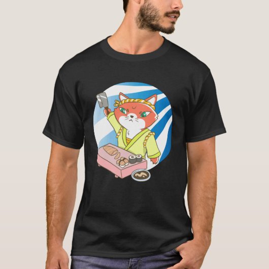 kat sushi vis china t-shirt (Voorkant)