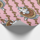 Kat Sweet Donut Cadeaupapier (Hoek)