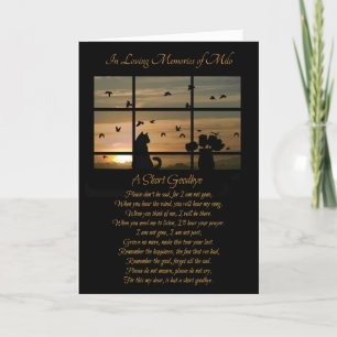 Kat Sympathie Aangepaste naam Spiritueel gedicht Kaart