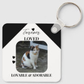 Kat Sympathie Keepsake Pet Memorial zwart Sleutelhanger (Achterkant)