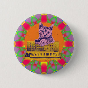 Kat Synthesizer Music Producent Design Ronde Button 5,7 Cm