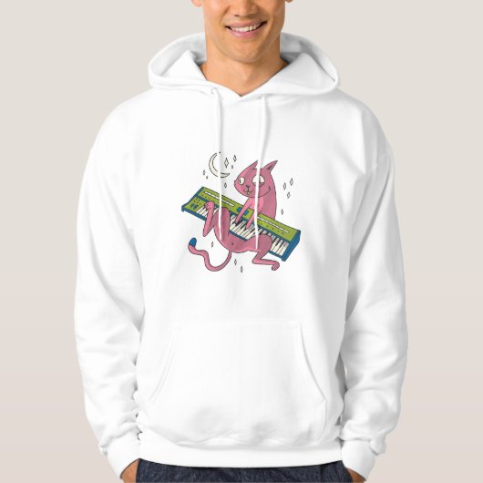 Kat Synthesizer muziektoetsenbord - Kat Synthesize Hoodie (Voorkant)