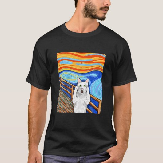 Kat T, de "Meow Funny Cat", het T-shirt van de "Ca (Voorkant)