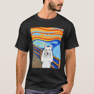 Kat T, de "Meow Funny Cat", het T-shirt van de "Ca