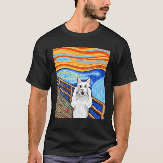 Kat T, de "Meow Funny Cat", het T-shirt van de "Ca (Voorkant)