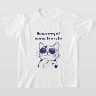 Kat T-shirt - Elke kat verdient het om een ster te