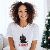 Kat T-Shirt met brute kerst