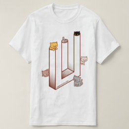 Kat T-shirt - Optische Illusie Onmogelijke Trident