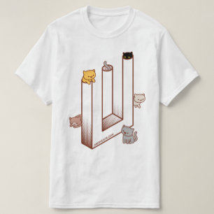 Kat T-shirt - Optische Illusie Onmogelijke Trident